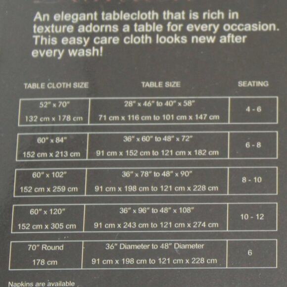 Trends Collection Royal Damask Tablecloth Oblong White Shimmer 60 in X 84 in - Picture 10 of 11